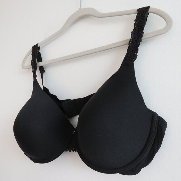 NATORI Body Double Lace Trim Contour Underwire Bra in Black - Size 38DD - Picture 6 of 11